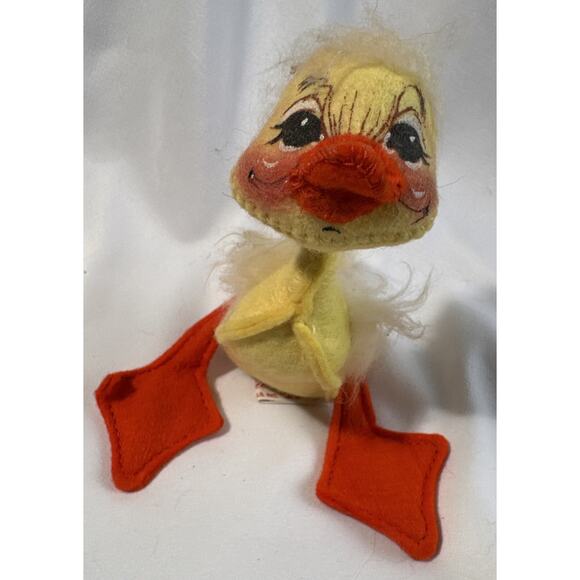 Vintage 1972 Annalee Mobilitee Duck Doll Easter Spring Yellow Duckling Farm Duck - Picture 1 of 8